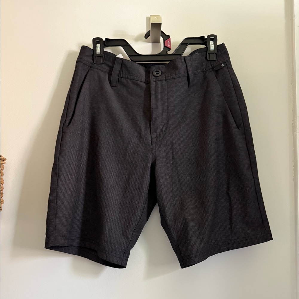 Volcom Charcoal Flat Front Shorts